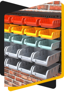 Plastic storage bins & containers